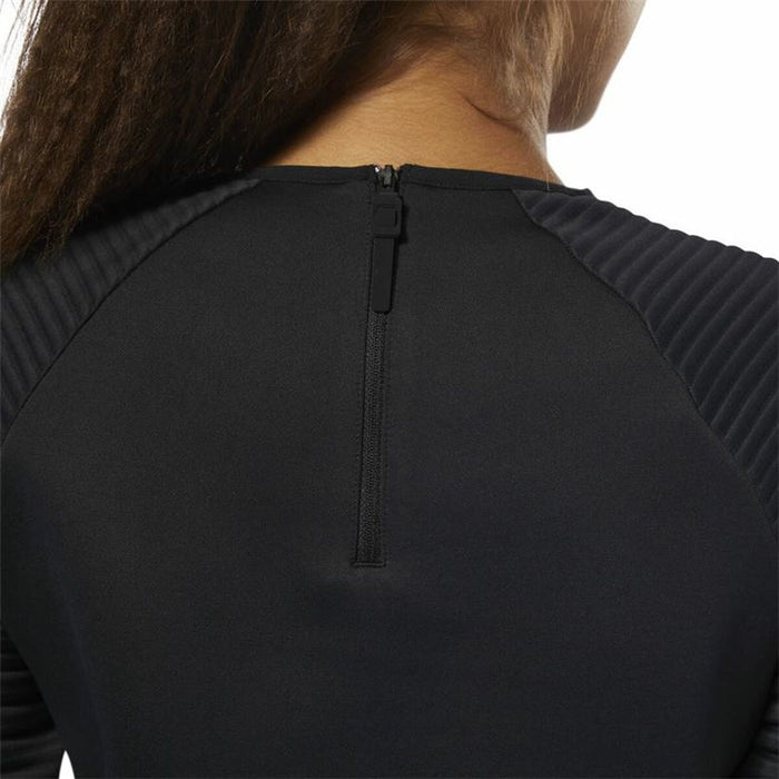 Tricou cu Mânecă Lungă Femei Reebok Thermowarm Deltapeak Negru