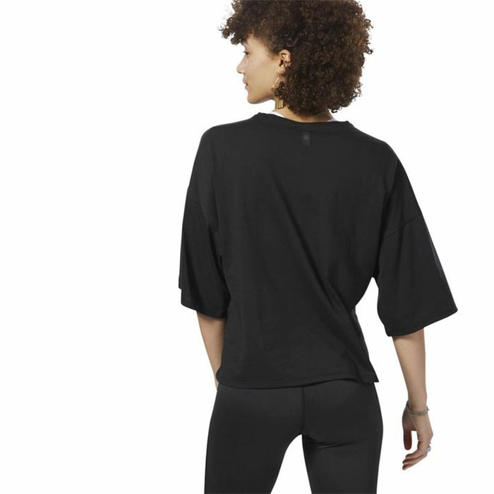 Tricou cu Mânecă Lungă Femei Reebok Negru