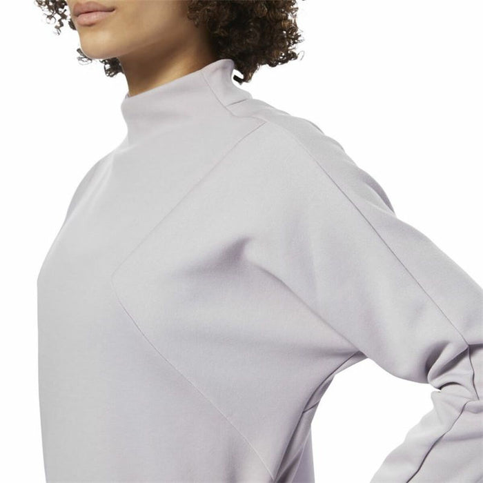 Hanorac fără Glugă Femei Reebok Training Supply Crew Gri deschis