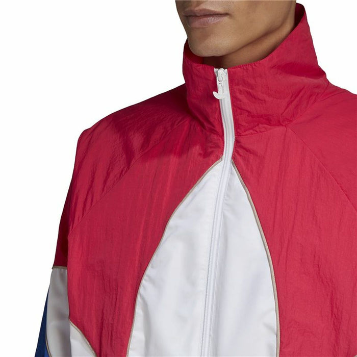 Jachetă Sport de Bărbați Adidas Originals Trefoil Albastru Roșu Roz deschis