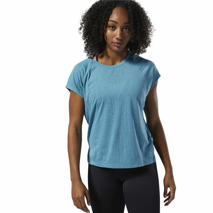 Tricou de Damă fără Mâneci Reebok Burnout Albastru