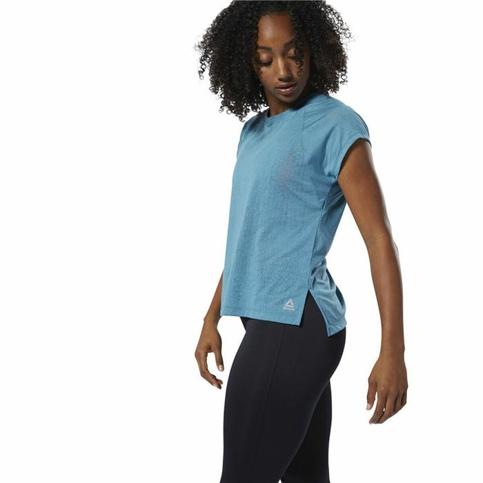 Tricou de Damă fără Mâneci Reebok Burnout Albastru