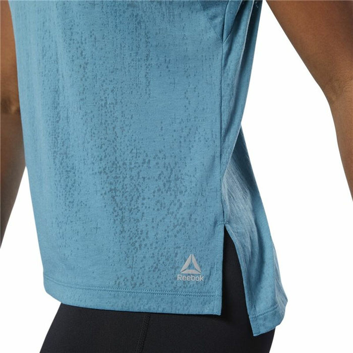 Tricou de Damă fără Mâneci Reebok Burnout Albastru