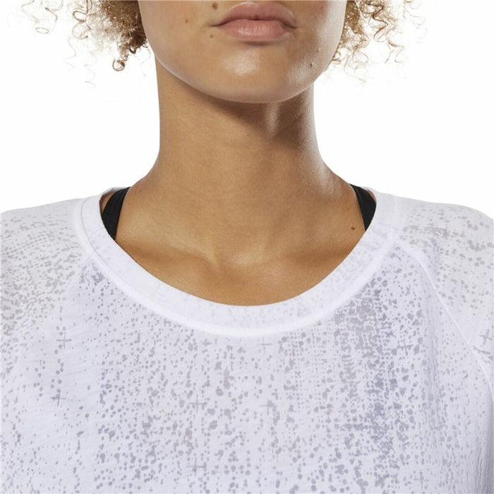 Tricou de Damă fără Mâneci Reebok Burnout Alb