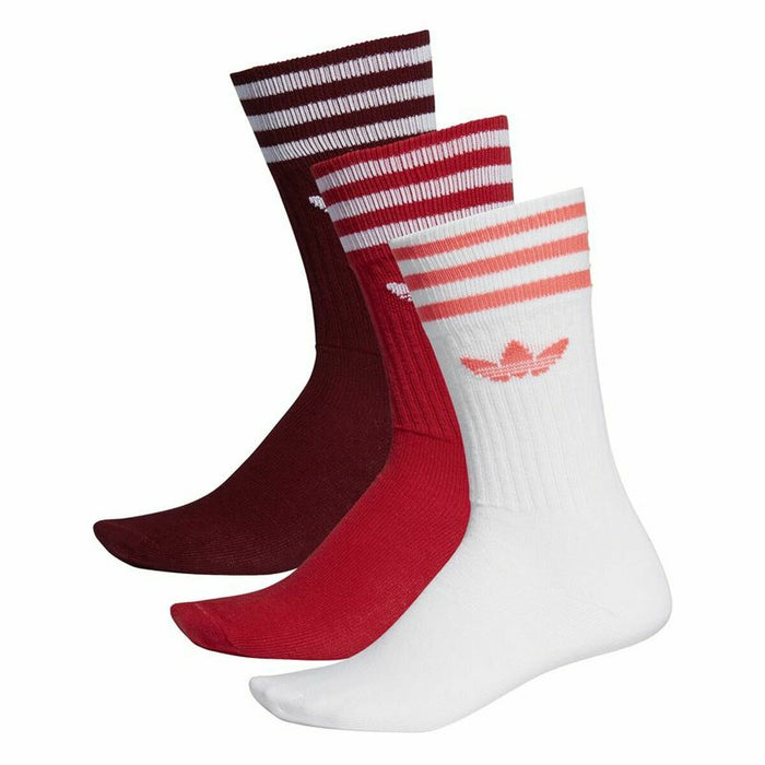 Șosete Sport Adidas Solid 3 stripes Negru 3 Unități