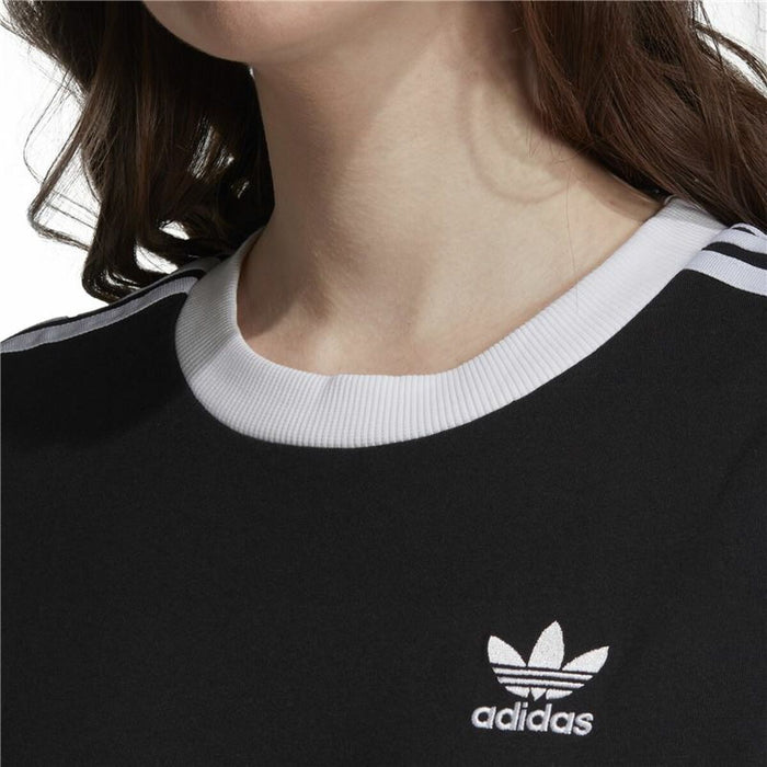 Tricou cu Mânecă Scurtă Femei Adidas 3 Stripes Negru