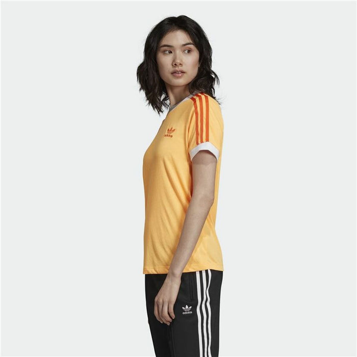 Tricou cu Mânecă Scurtă Femei Adidas Originals 3 Stripes Portocaliu