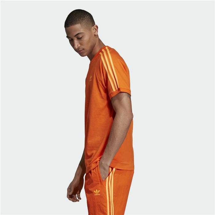 Tricou cu Mânecă Scurtă Bărbați Adidas 3 Stripes Portocaliu