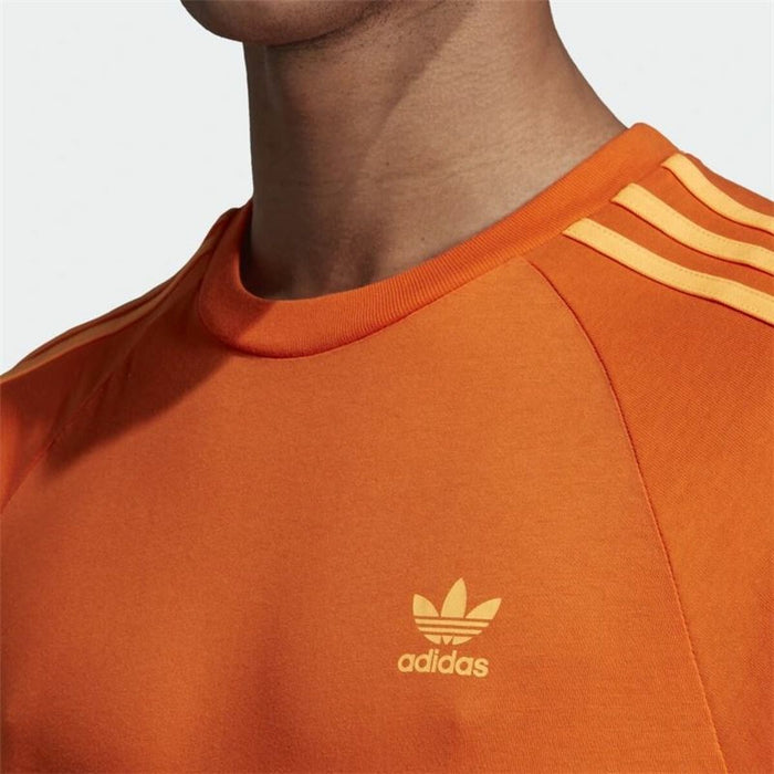 Tricou cu Mânecă Scurtă Bărbați Adidas 3 Stripes Portocaliu