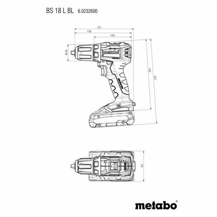 Set burghiu și accesorii Metabo 685202000 18 V