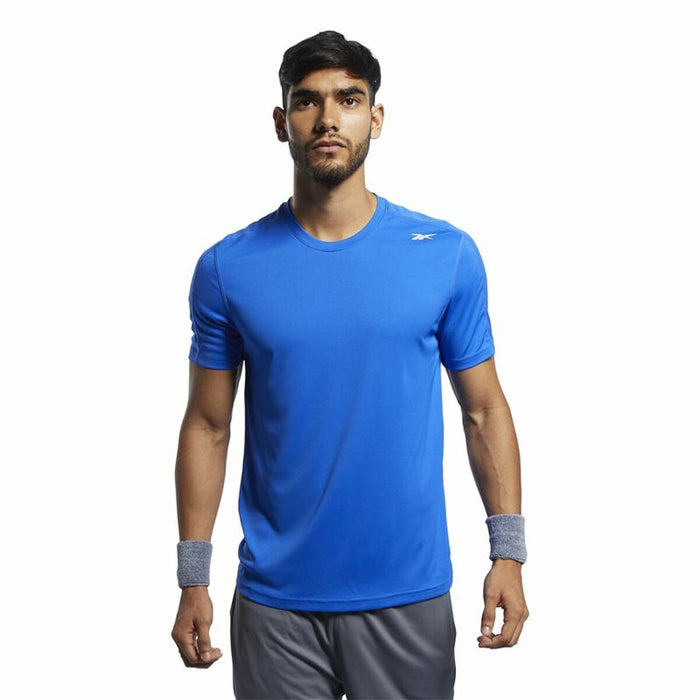 Tricou cu Mânecă Scurtă Bărbați Reebok Workout Ready Tech Albastru
