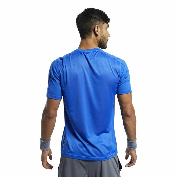 Tricou cu Mânecă Scurtă Bărbați Reebok Workout Ready Tech Albastru