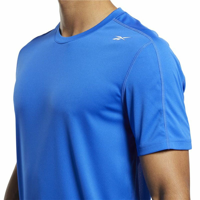 Tricou cu Mânecă Scurtă Bărbați Reebok Workout Ready Tech Albastru