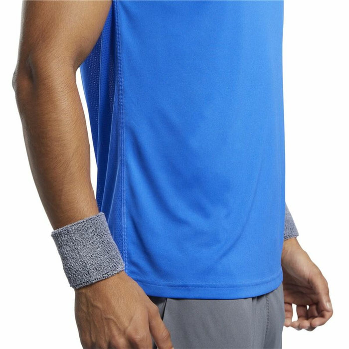 Tricou cu Mânecă Scurtă Bărbați Reebok Workout Ready Tech Albastru