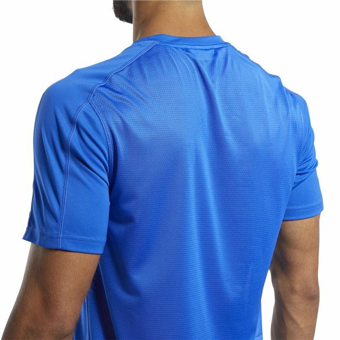Tricou cu Mânecă Scurtă Bărbați Reebok Workout Ready Tech Albastru