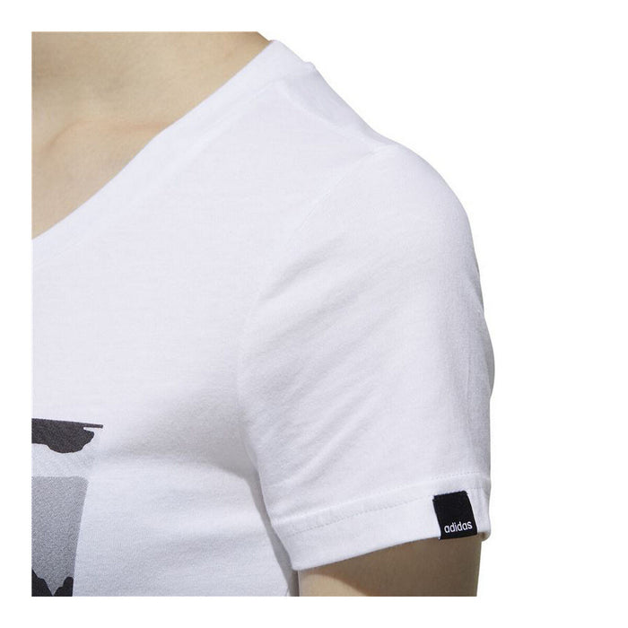 Tricou cu Mânecă Scurtă Femei Adidas Boxed Camo Alb