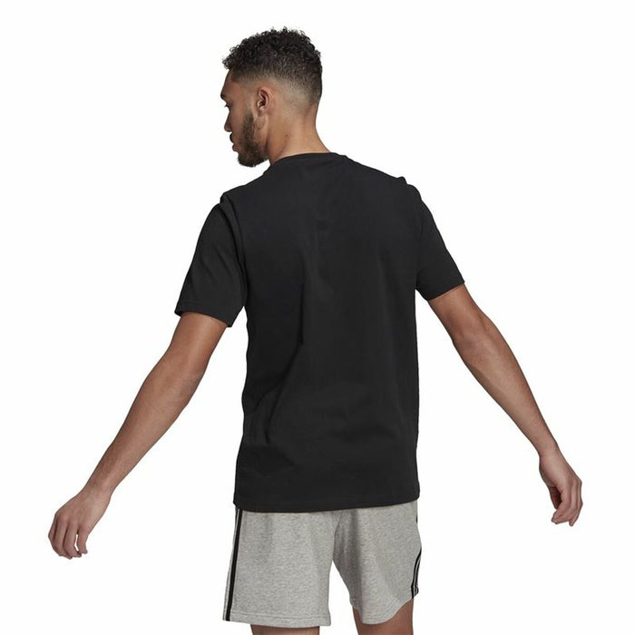 Tricou cu Mânecă Scurtă Bărbați Adidas Embroidered Small Logo Negru