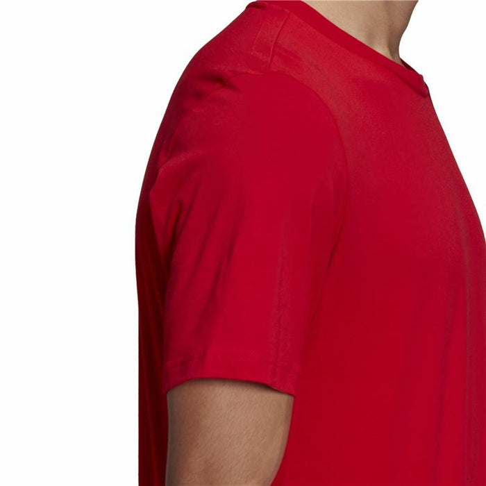 Tricou cu Mânecă Scurtă Bărbați Adidas Essential Logo Roșu