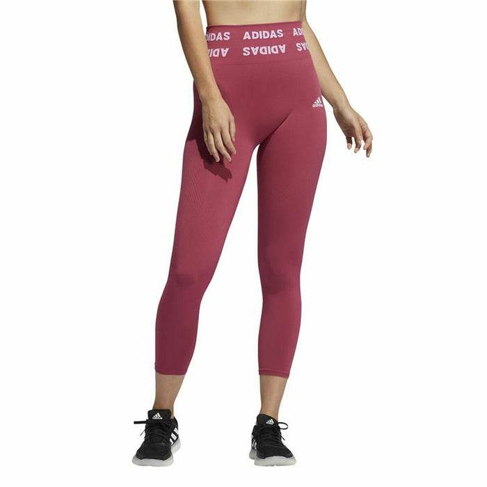 Colanți Sport de Damă Adidas Aeroknit High-Rise Roșu