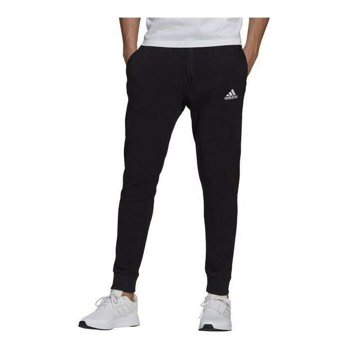 Pantaloni lungi de sport Adidas Essentials Fleece Regular Fit Negru Bărbați