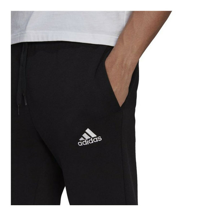 Pantaloni lungi de sport Adidas Essentials Fleece Regular Fit Negru Bărbați