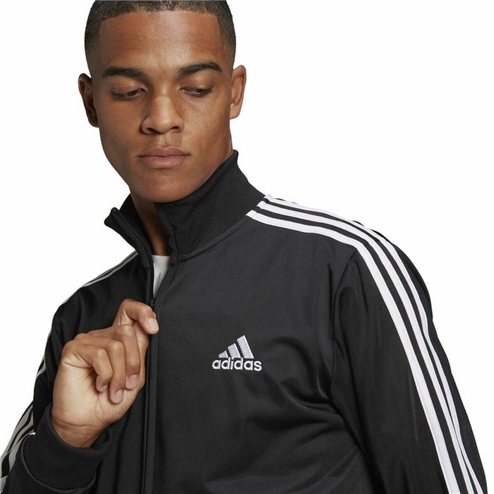 Trening pentru Adulți Adidas Essentials 3 Stripes Negru Bărbați
