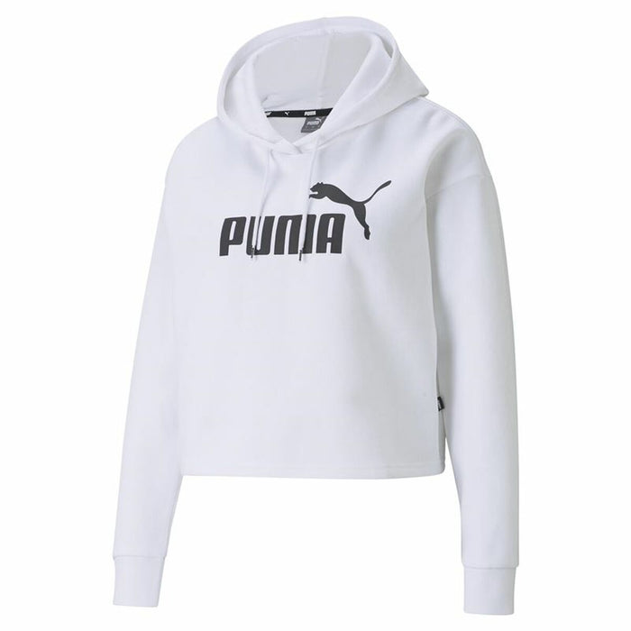 Hanorac cu Glugă Femei Puma Essentials Logo Alb