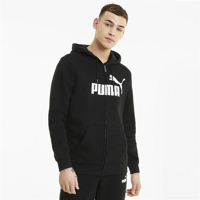 Hanorac cu Glugă Bărbați Puma Essentials Big Logo Negru