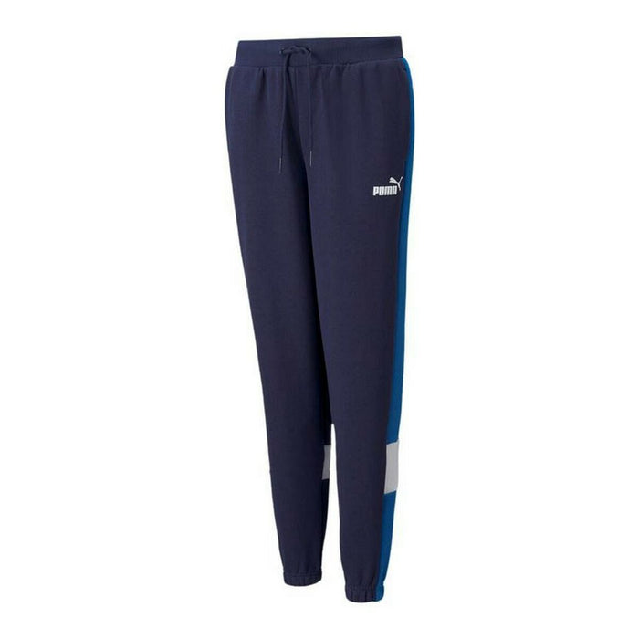 Pantalon de Trening pentru Copii Puma Essential+ Colorblock Albastru închis