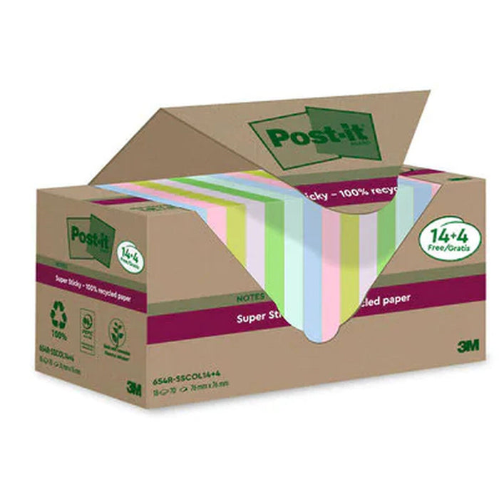 Notițe cu Adeziv Post-it 18 Piese 76 x 76 mm