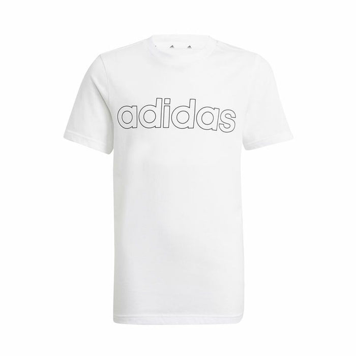 Tricou cu Mânecă Scurtă pentru Copii Adidas Essentials Alb