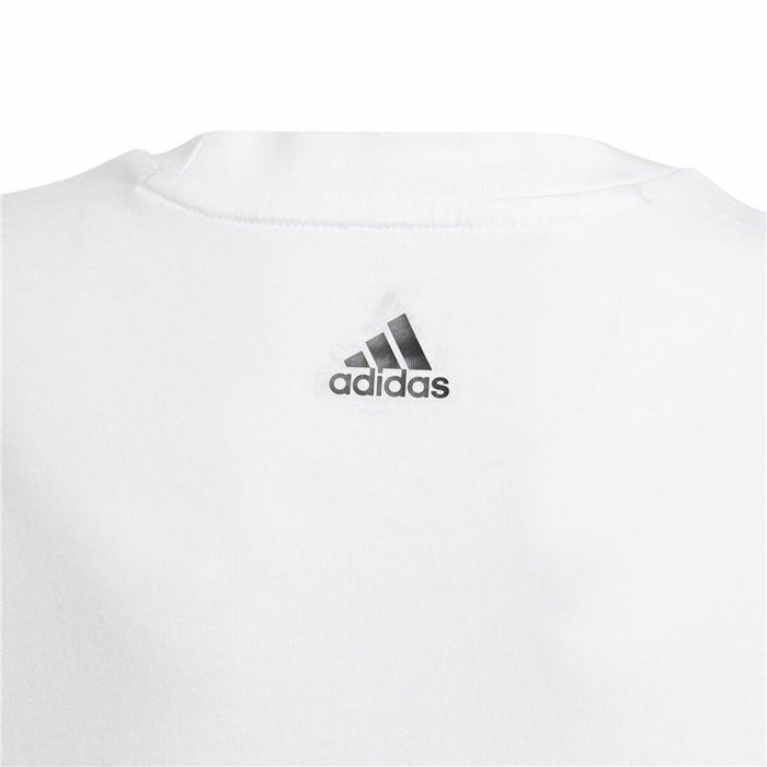 Tricou cu Mânecă Scurtă pentru Copii Adidas Essentials Alb