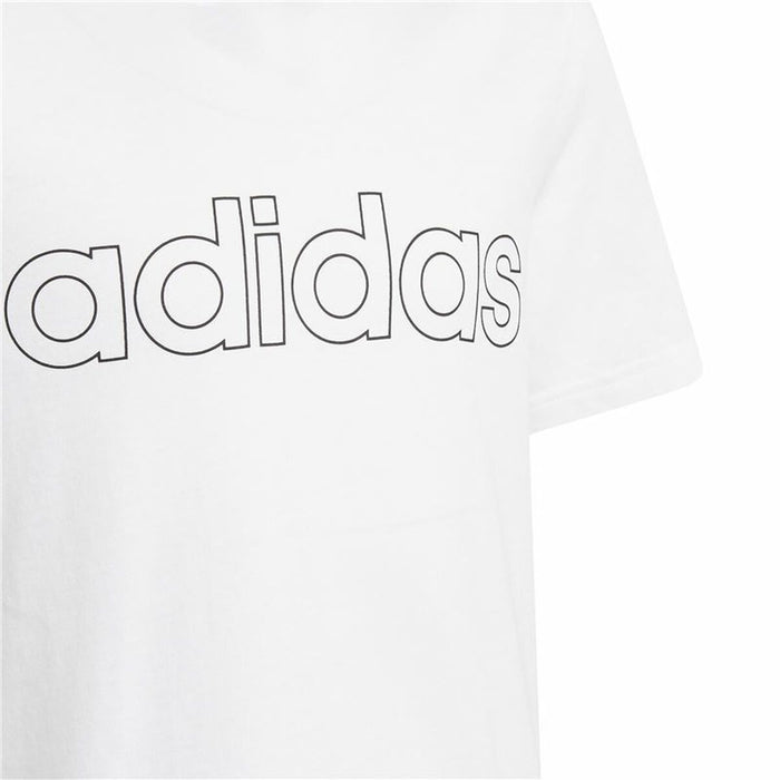 Tricou cu Mânecă Scurtă pentru Copii Adidas Essentials Alb