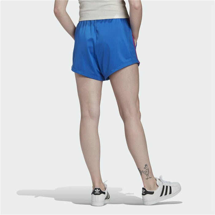 Pantaloni Scurți Sport pentru Damă Adidas Originals Adicolor 3D Trefoil Albastru