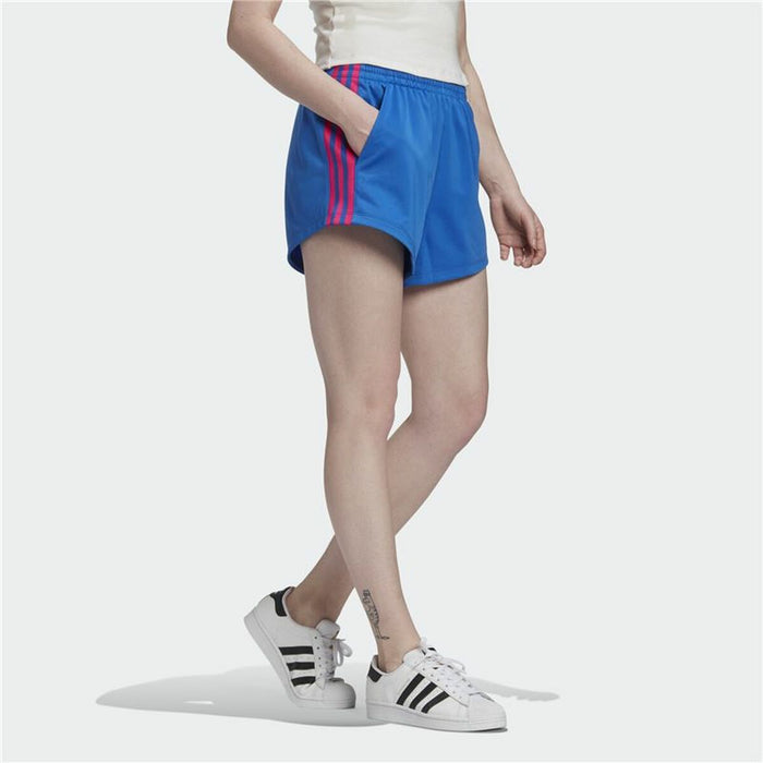 Pantaloni Scurți Sport pentru Damă Adidas Originals Adicolor 3D Trefoil Albastru