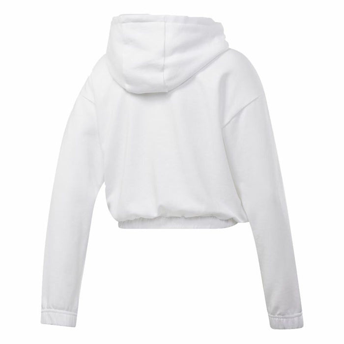 Hanorac cu Glugă Femei Reebok Sportswear Cropped Alb