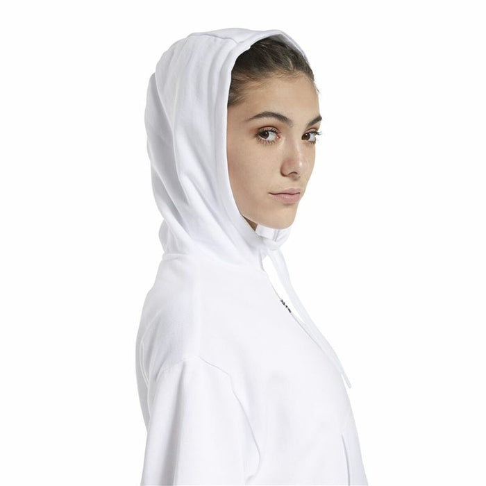 Hanorac cu Glugă Femei Reebok Sportswear Cropped Alb