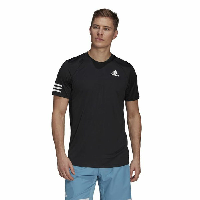 Tricou cu Mânecă Scurtă Bărbați Adidas Club Tennis 3 Stripes Negru