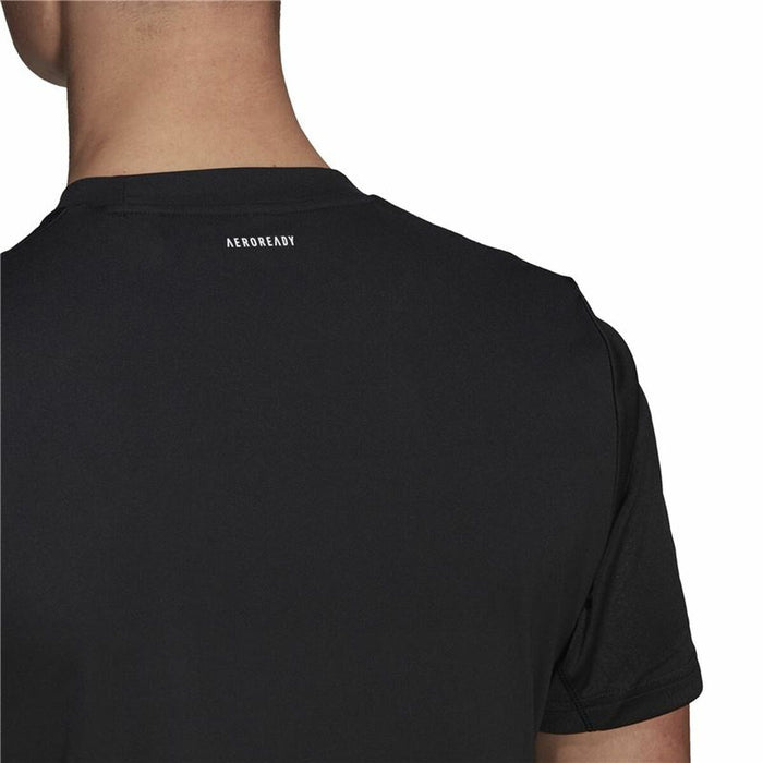 Tricou cu Mânecă Scurtă Bărbați Adidas Club Tennis 3 Stripes Negru