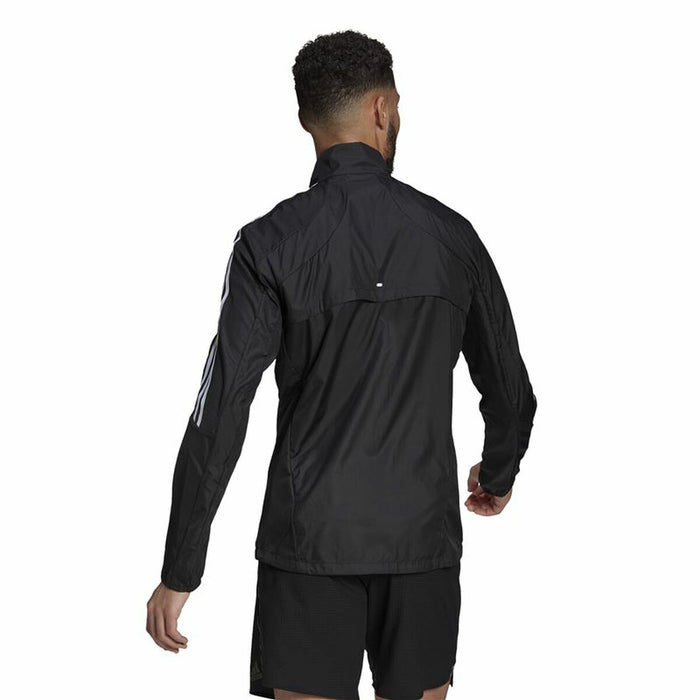 Jachetă Sport de Bărbați Adidas Marathon 3 Stripes Negru