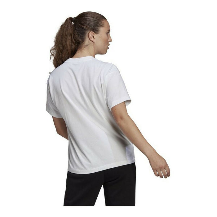 Tricou cu Mânecă Scurtă Femei Adidas Giant Logo Alb