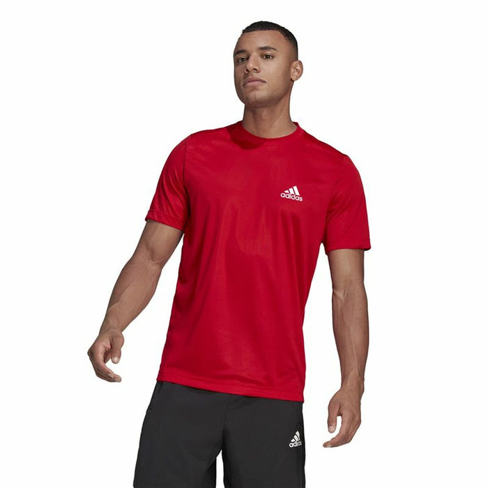 Tricou cu Mânecă Scurtă Bărbați  Aeroready Designed To Move Adidas Designed To Move Roșu