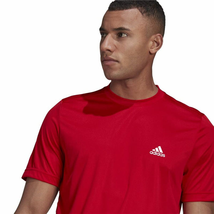 Tricou cu Mânecă Scurtă Bărbați  Aeroready Designed To Move Adidas Designed To Move Roșu