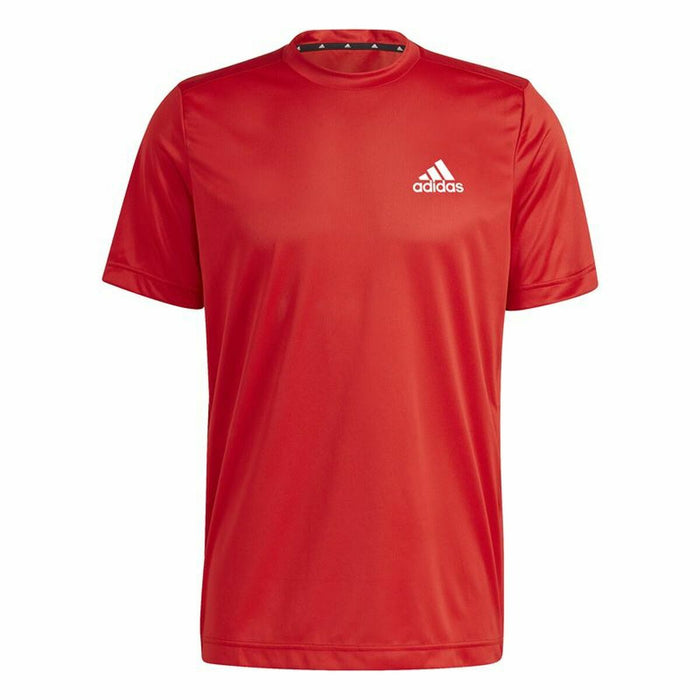 Tricou cu Mânecă Scurtă Bărbați  Aeroready Designed To Move Adidas Designed To Move Roșu