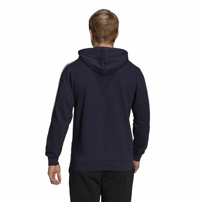 Hanorac cu Glugă Bărbați Adidas Essentials 3 Stripes Bleumarin