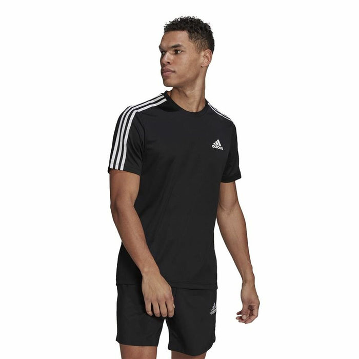 Tricou cu Mânecă Scurtă Bărbați Adidas Aeroready D2M Sport Negru
