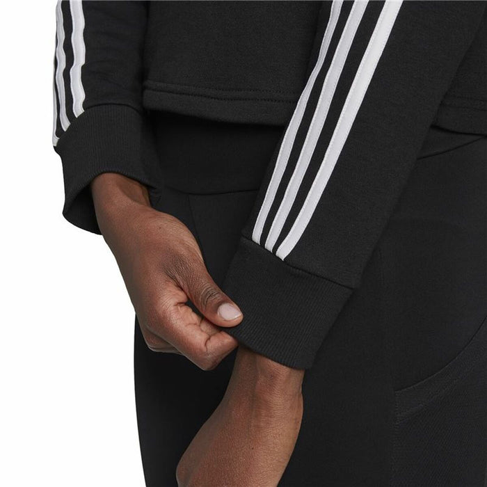 Hanorac cu Glugă Femei Adidas Essentials 3 Stripes Negru