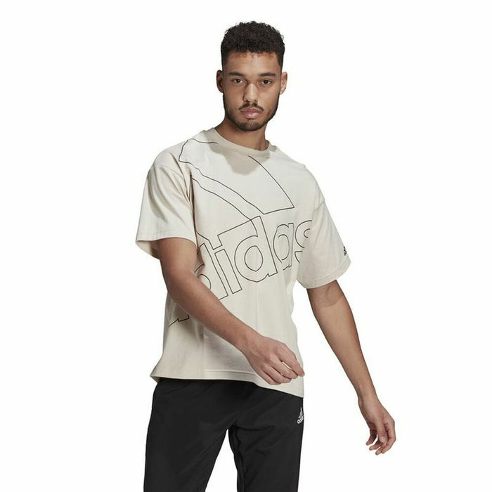 Tricou cu Mânecă Scurtă Bărbați Adidas Giant Logo Bej