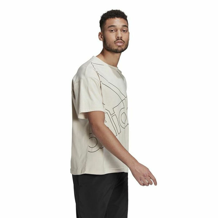 Tricou cu Mânecă Scurtă Bărbați Adidas Giant Logo Bej