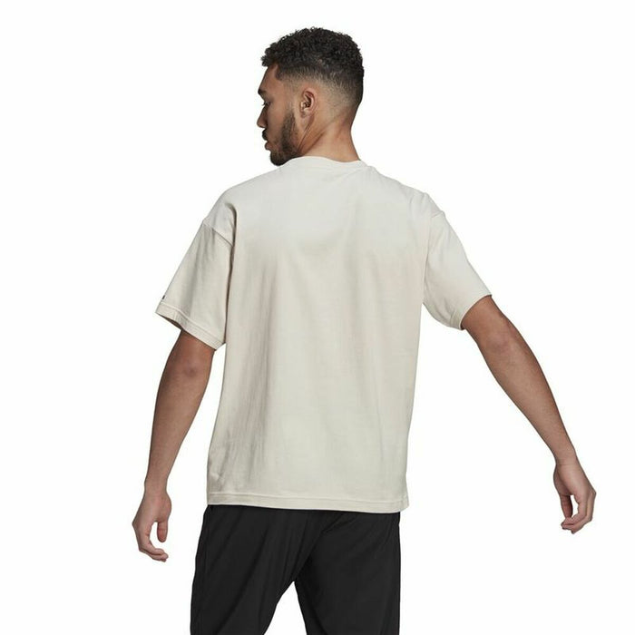 Tricou cu Mânecă Scurtă Bărbați Adidas Giant Logo Bej